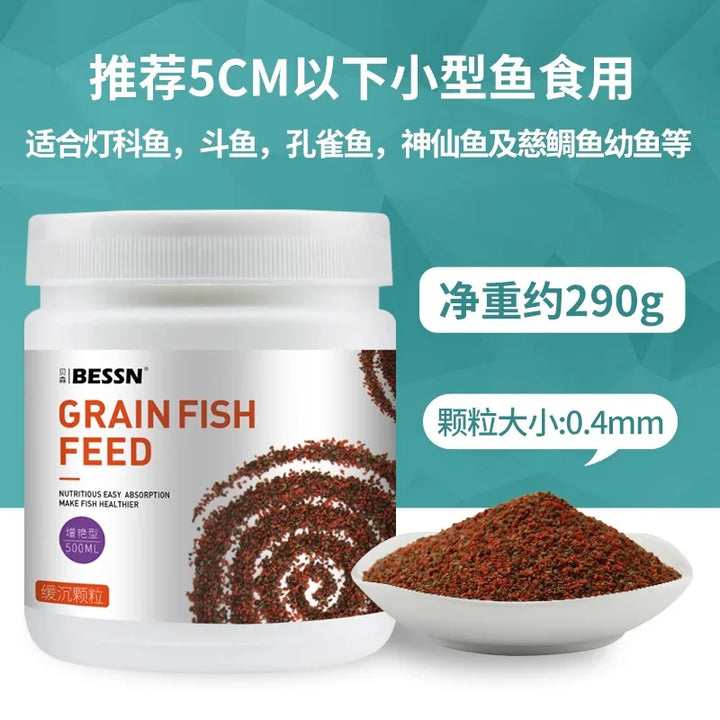 BESSN African Cichlid Food-Slow Sinking Color Enhancing Pellets for Mbuna,Frontosa&Tanganyika Fish- Algae-Based Formula