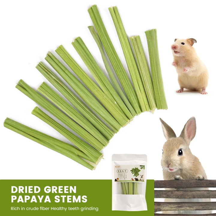 20g Pet Teeth Grinding Papaya Stem Natural Papaya Material For Pet Teeth Grinding And Edible Suitable Hamsters And Rabbits