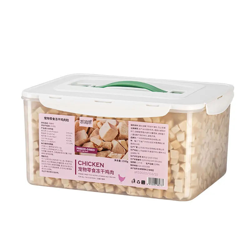 Pet freeze-dried cat snacks freeze-dried chicken duck chicken breast freeze-dried barrel 1.5kg