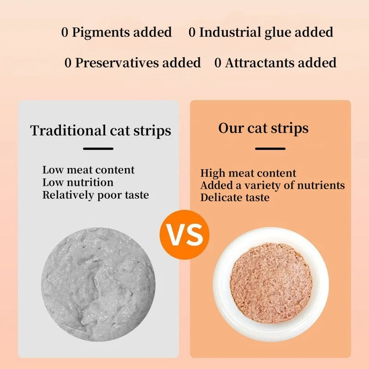 15g*100pcs Large Capacity Cat Food Royal Canin Wet Cat Snacks Salmon Tuna Snacks For Cats Raw Meat  Long Cat Feed Canned Food