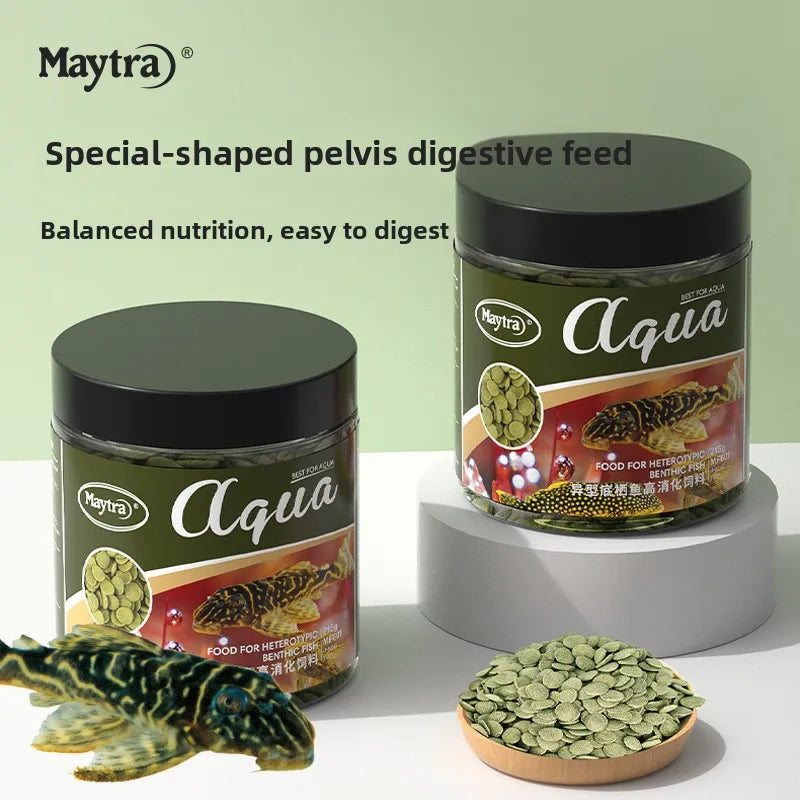 Maytra Bottom Feeder Fish Food - Sinking Pellets for Plecos, Catfish, Loaches & Algae Eaters (High Protein, Spirulina Formula)