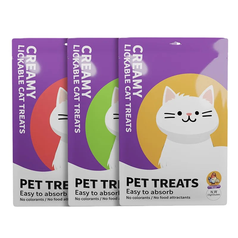 15g*100pcs Large Capacity Cat Food Royal Canin Wet Cat Snacks Salmon Tuna Snacks For Cats Raw Meat  Long Cat Feed Canned Food