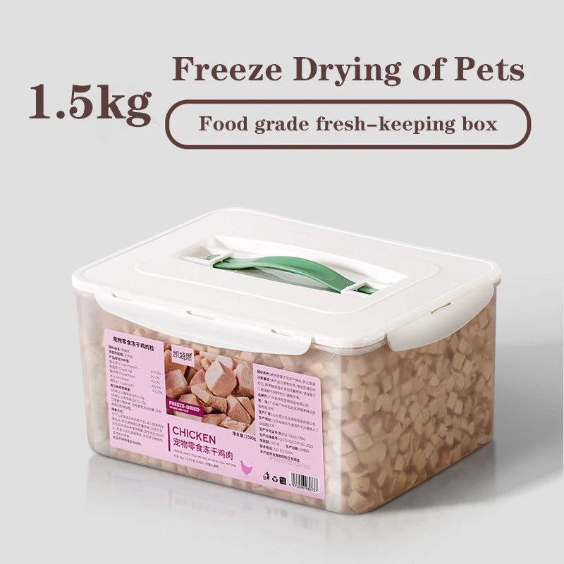 Pet freeze-dried cat snacks freeze-dried chicken duck chicken breast freeze-dried barrel 1.5kg