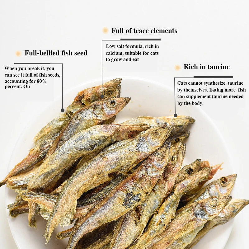 Pet Freeze-Dried Food with Seeds, Spring Fish, Cat, Dog