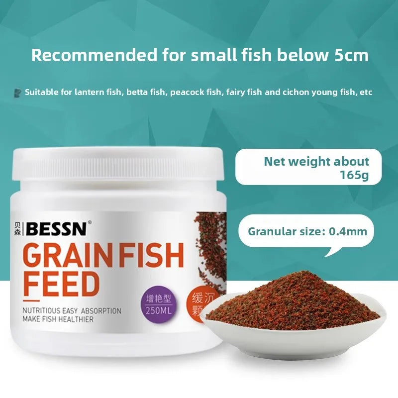 BESSN African Cichlid Food-Slow Sinking Color Enhancing Pellets for Mbuna,Frontosa&Tanganyika Fish- Algae-Based Formula