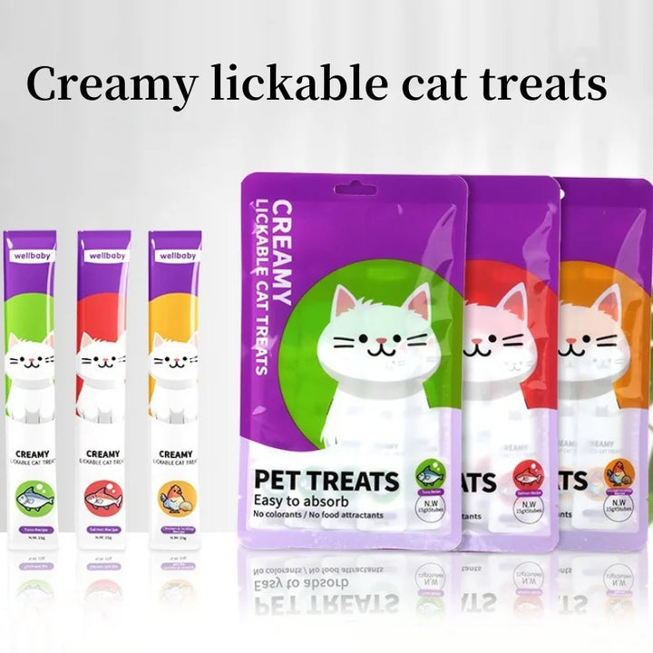 15g*100pcs Large Capacity Cat Food Royal Canin Wet Cat Snacks Salmon Tuna Snacks For Cats Raw Meat  Long Cat Feed Canned Food