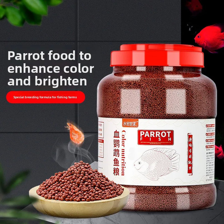 SYSENCIAGA Parrot Fish Food with Color Enhancers-Red Intensifying Formula for Blood Parrots&Cichlids-for Vibrant Coloration